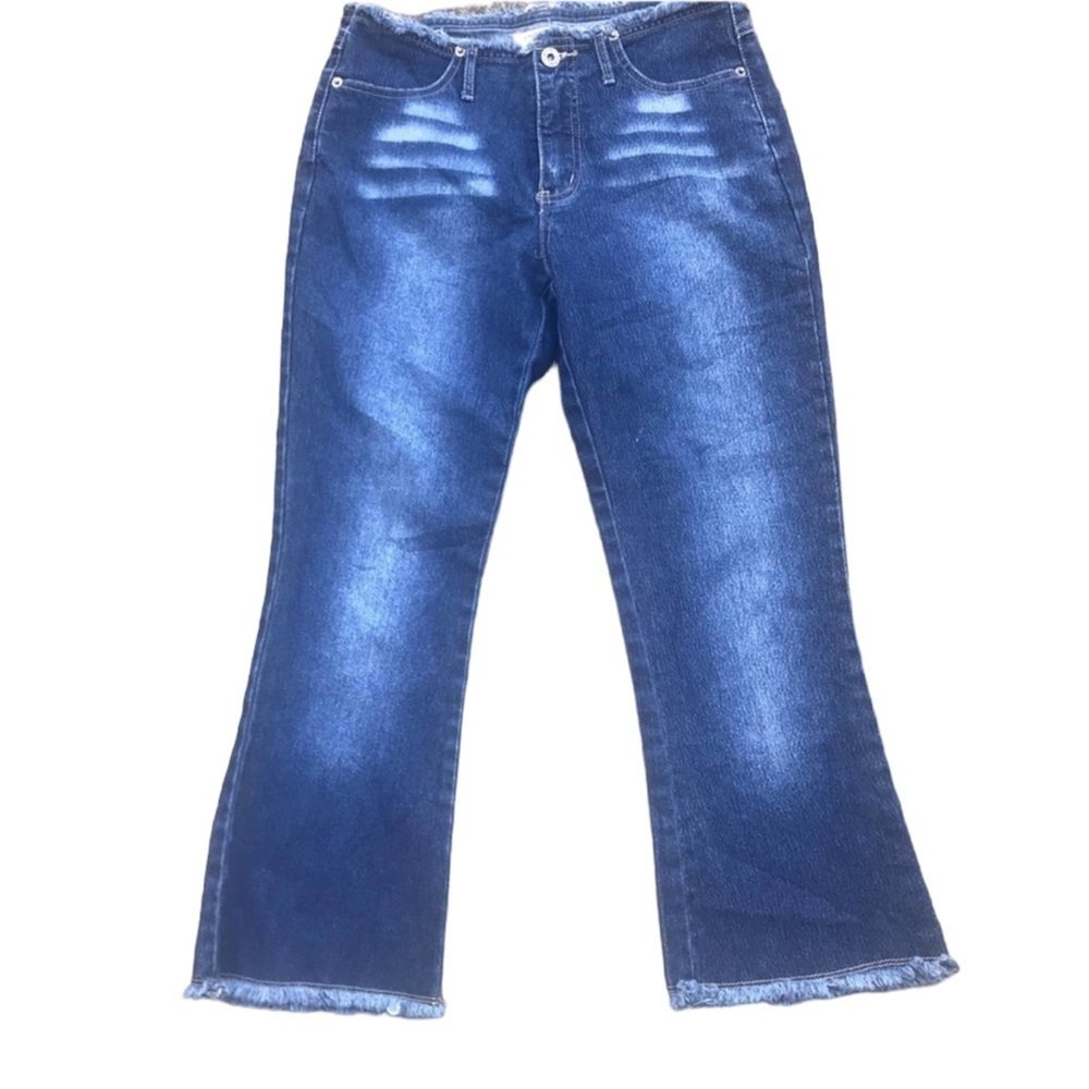 Liquid jeans, cropped unfinished trim 0002